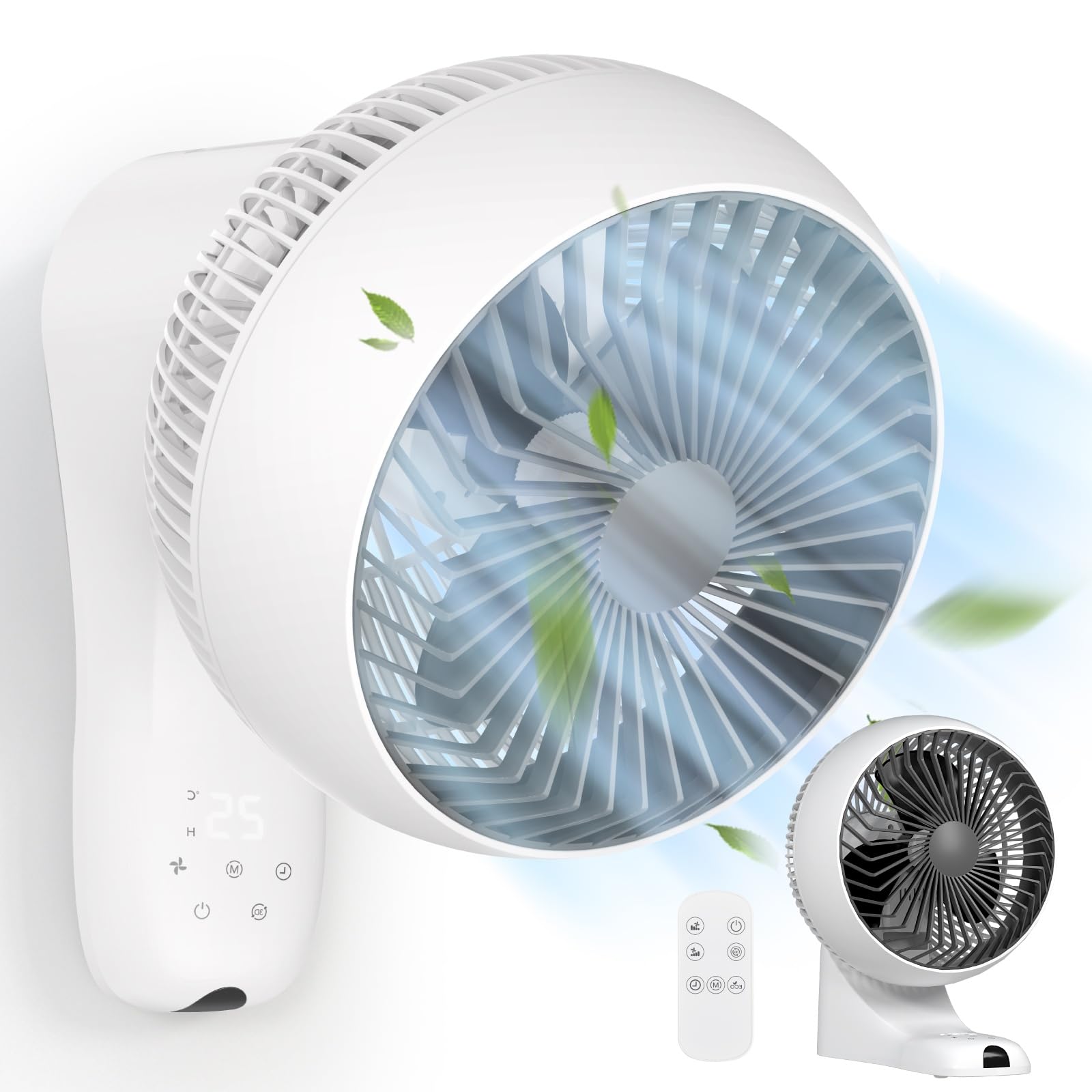 Amazon | CHISYOU サーキュレーター 壁掛扇風機 360°首振り 3